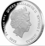 2022 Deadly & Dangerous Red-Bellied Black Snake 1oz Silver Proof Coin