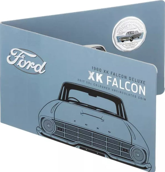 2017 50c Ford Classic -1960 XK Falcon Deluxe UNC Coin in Card