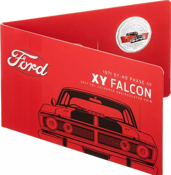 2017 50c Ford Classic - 1971 XY Falcon GT-HO Phrase III UNC Coin in Card