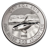 2019 Canada Orca Whale BU 2oz Silver Coin