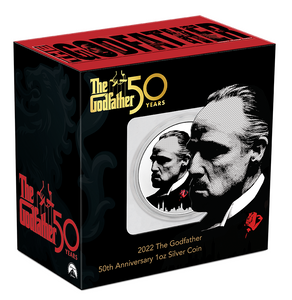 2022 The Godfather 50th Anniversary 1oz Silver Red Rose Coin