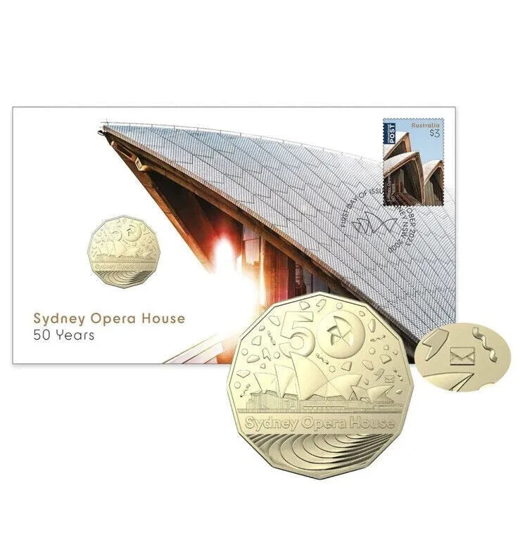 Opera House Gold 2023 Sydney Opera House Gold Plated 50c PNC – Thompsons Coins