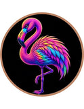 Mystic Night Neon Flamingo Colorized 5oz Copper Round