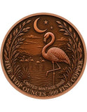 Mystic Night Neon Flamingo Colorized 5oz Copper Round