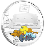 2019 The Simpsons - Maggie 1oz Silver Coloured Proof Coin