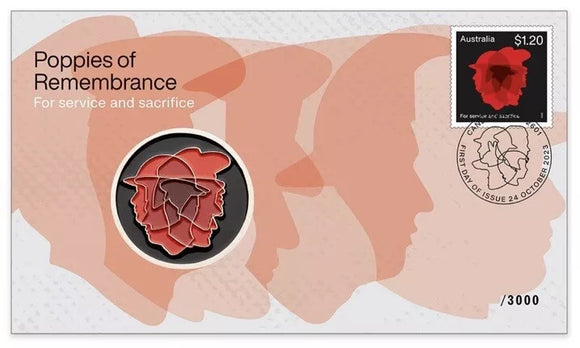 Australia Poppies of Remembrance Medallion Cover