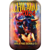 2024 Germania Mint Chicago Bull ANA 2oz Silver Cast Bar