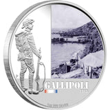 2011 $1 Famous Battles In Australian History Gallipoli 1oz Silver Coloured Proof Coin