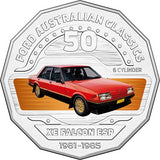 2017 50c Ford Classic - 1982 XE Falcon ESP UNC Coin in Card