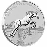 2015 Australian Stock Horse 1oz Silver Coin in Card