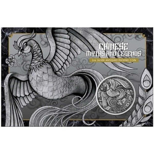 2023 Chinese Myths and Legends Phoenix 1oz Silver Antiqued Coin in Card