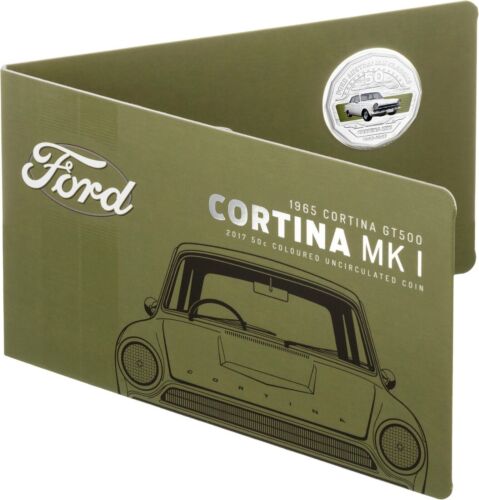 2017 50c Ford Classic - 1965 Cortina GT500 UNC Coin in Card
