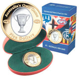 2004 $5 AFL Australia's Own Game 1oz Selectively Gold Plated Proof Coin