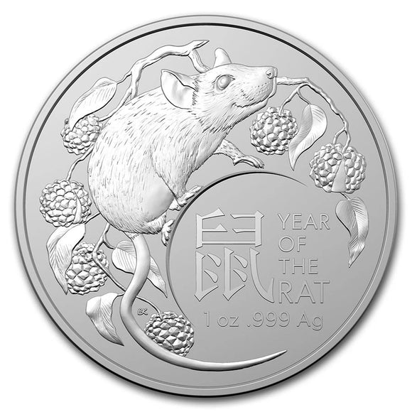 2020 Australia 1 oz Silver Lunar Year of the Rat Coin