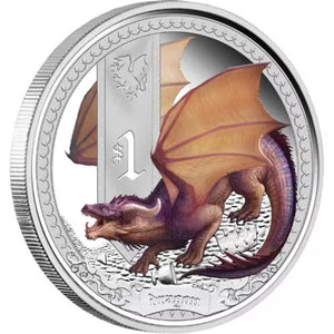 2013 Mythical Creatures Dragon 1oz Silver Proof Coin