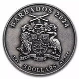2024 Motorhead 1 oz Silver Black Antiqued Gilded Coin