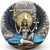 Maat Echoes of Egypt 2oz Silver 2026 Antiqued High Relief Gilded Cameroon Coin