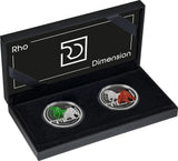 2026 $1 BULL AND BEAR Rhodimension 2 x 1oz Silver Coins Ascension Island