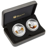2015 Lunar Good Fortune Goat 2 x 1oz Silver Proof Set