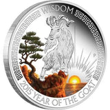 2015 Lunar Good Fortune Goat 2 x 1oz Silver Proof Set