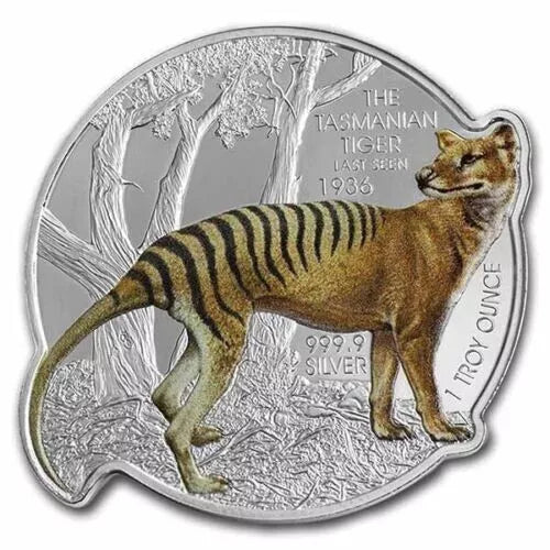 2021 Tasmanian Tiger 1oz Silver Coin PAMP