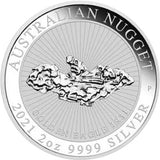 2021 Australian Nugget - Golden Eagle 2oz Silver Coin