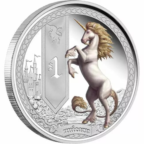 2013 Mythical Creatures Unicorn 1oz Silver Proof Coin