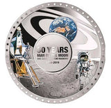 2019 Anniversary of the Moon Landing 50g Silver Proof Domed Coin