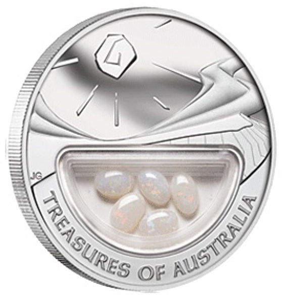 2008 $1 Treasures of Australia Opals 1oz Silver Proof Coin