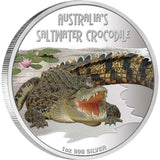 2009 Deadly & Dangerous - Saltwater Crocodile 1oz Silver Proof Coin