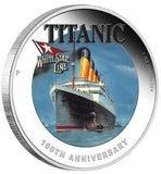 2012 $1 R.M.S. Titanic 100th Anniversary 1oz Silver Coloured Proof Coin