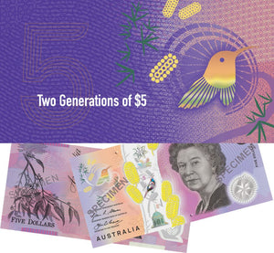 Two Generation $5 Note Set