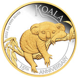 2022 Koala 15th Anniversary 3oz Gilded Silver Proof Coin