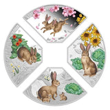 2023 Year of the Rabbit Quadrant Four Coin 1oz Silver Proof Coin