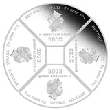 2023 Year of the Rabbit Quadrant Four Coin 1oz Silver Proof Coin