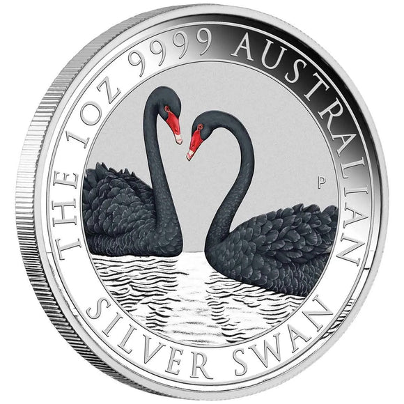 2022 Australian Swan 1oz Silver Coloured Coin