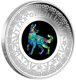 2018 Lunar Year of the Dog 1oz Silver Opal Coin