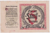 1920 Austria Salzburg 5 Kronen gEF