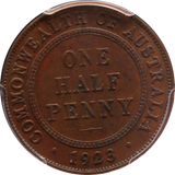 1923 Halfpenny VF35