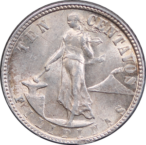 1945 Philippines 10 Centavo aUNC