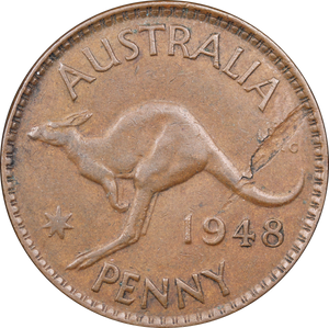 1948M Penny Planchet Flaw Fine