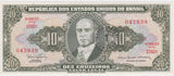 1962 (No date) Brazil 10 Cruzeiros UNC