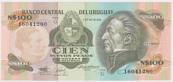 1987 Uruguay 100 Nuevos Pesos UNC