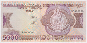 1989 Vanuatu 5000 Vatu UNC