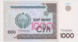 2001 Uzbekistan 1000 Sum UNC