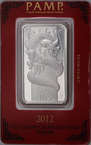 2012 PAMP Silver 1oz Dragon