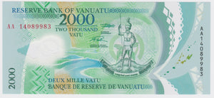 2014 Vanuatu 2000 Vatu UNC