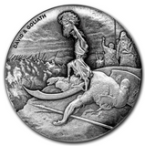 2015 David and Goliath 2oz Antiqued Silver