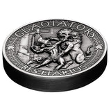 2017 Gladiators Bestiarius 2oz Antiqued Silver Coin