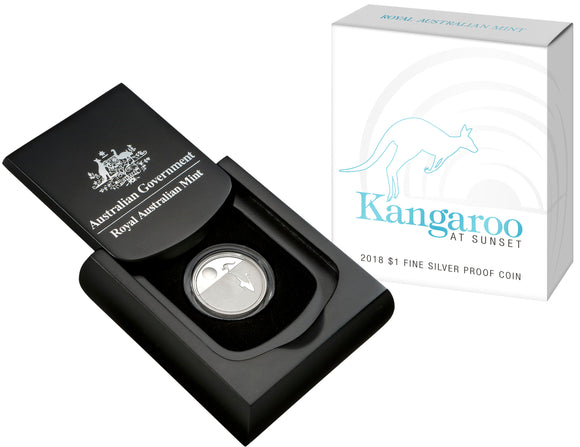 2018 Kangaroo at Sunset $1 Silver Proof Coin